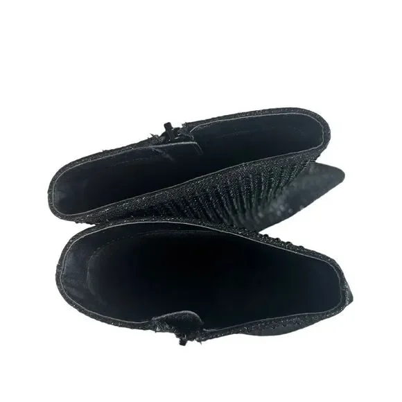 Glaze Brand Sexy Black Dazzle Studded Boots - Picture 7 of 9